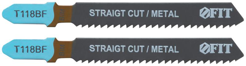 Полотно пометаллу Bimetal фрезерованные волнистые зубья 76/51/2мм (T118BF) (уп.2шт) FIT 40973