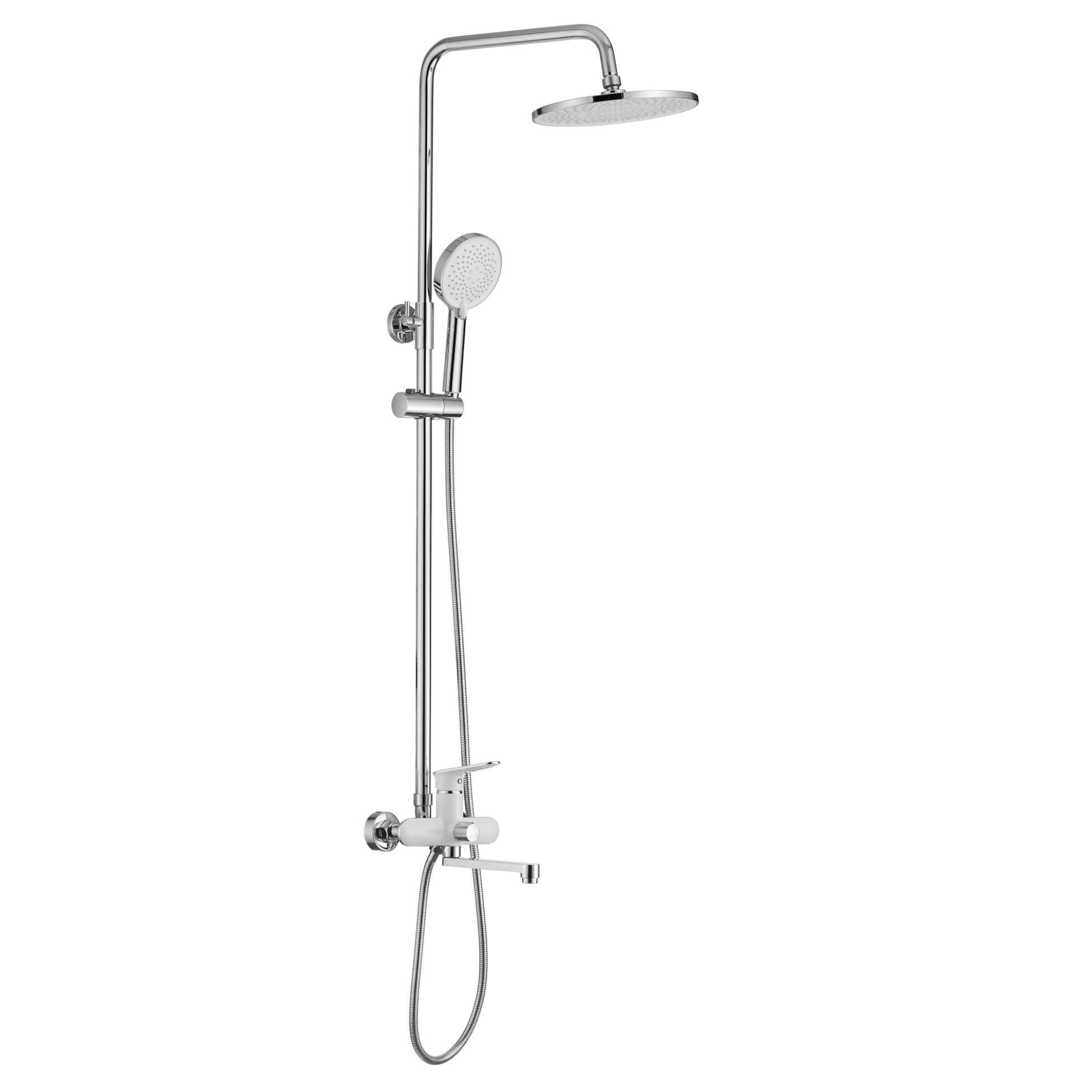 Душевая система Savol S-600608AW, белый/хром