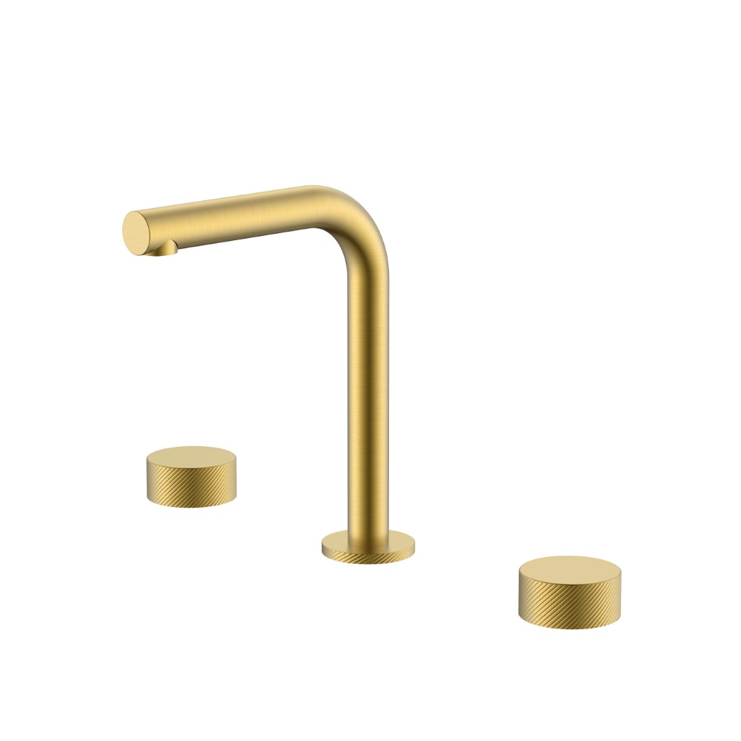 Смеситель на столешницу STICK SPIRALE на 3 отв. Matt Gold