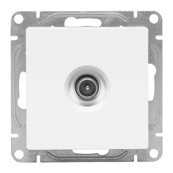 Розетка телевизионная проходная TV СП Эпика механизм бел. EKF UP1-SOW-TV-2