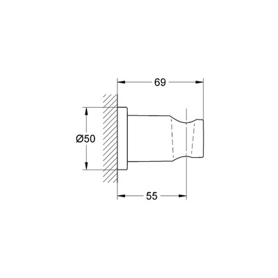Настенный держатель Grohe Rainshower 27074000