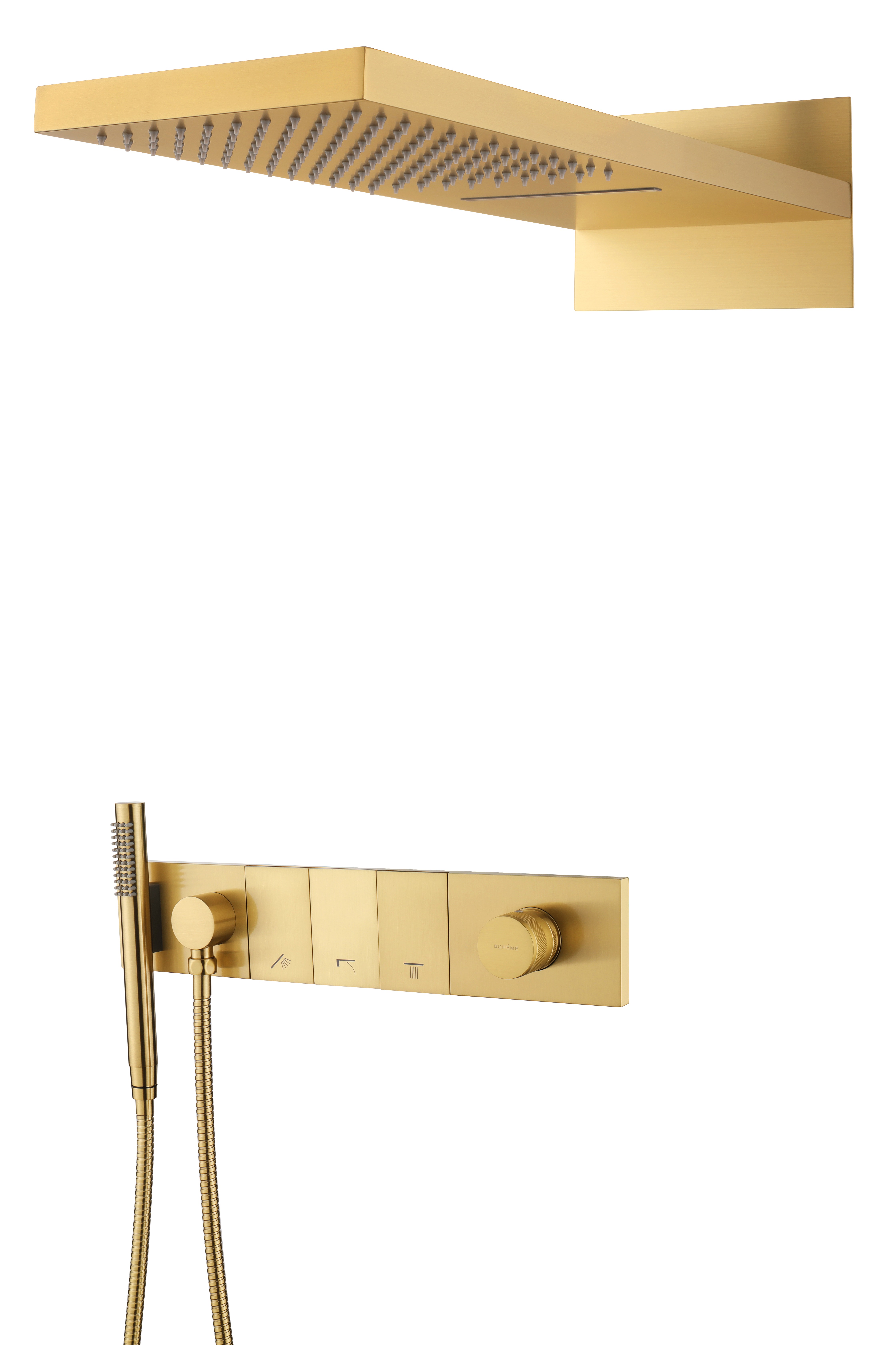 Встроенная душевая система  ZODIAC с термостатом, трехпозиционная GOLD