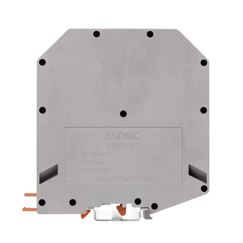 Клемма проходная винтовой зажим 2 точки подключения 150кв.мм сер. DKC KRUH-150