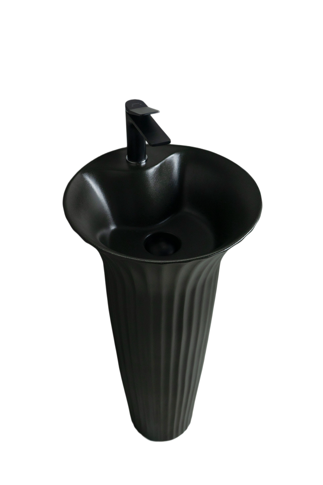 Раковина Gid Nb132bg 81114 накладная под черная  графит 41x41x84