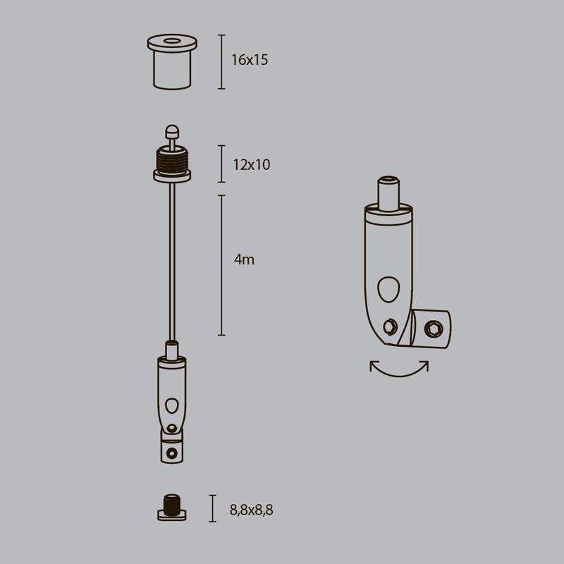 Комплект подвесов для радиусного профиля (уп.2шт) Maytoni ALM-3535R-P-4M