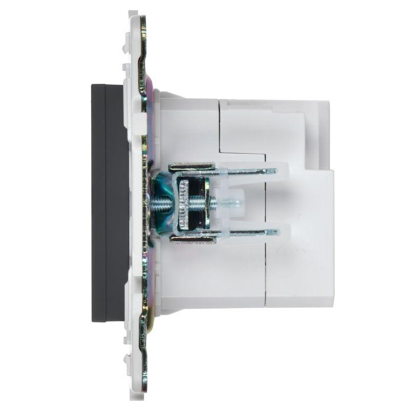 Розетка USB A+C 18Вт SKANDY SK-R13G графит IEK SK-U22-018-K53