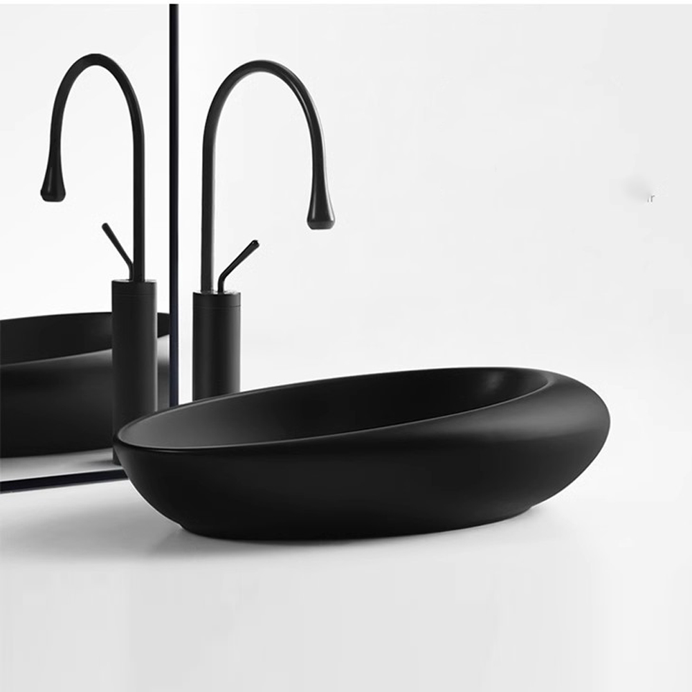 Смеситель TROPFEN B XL для раковины, черный, высокий BOCH MANN BM9634