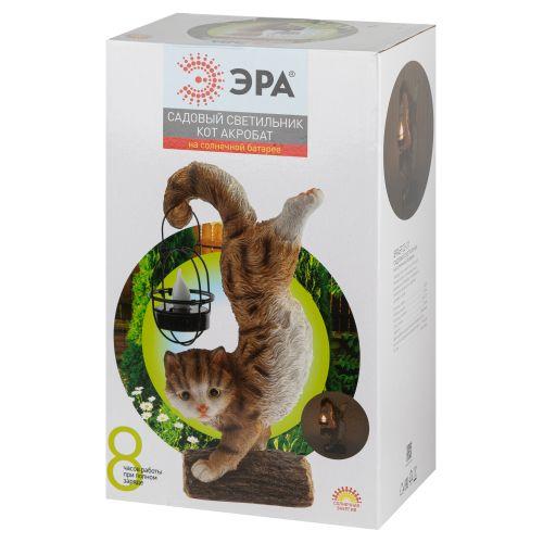 Светильник садовый ERASF22-01 "Кот Акробат" 37см уличный на солнечн. батареях Эра Б0053352