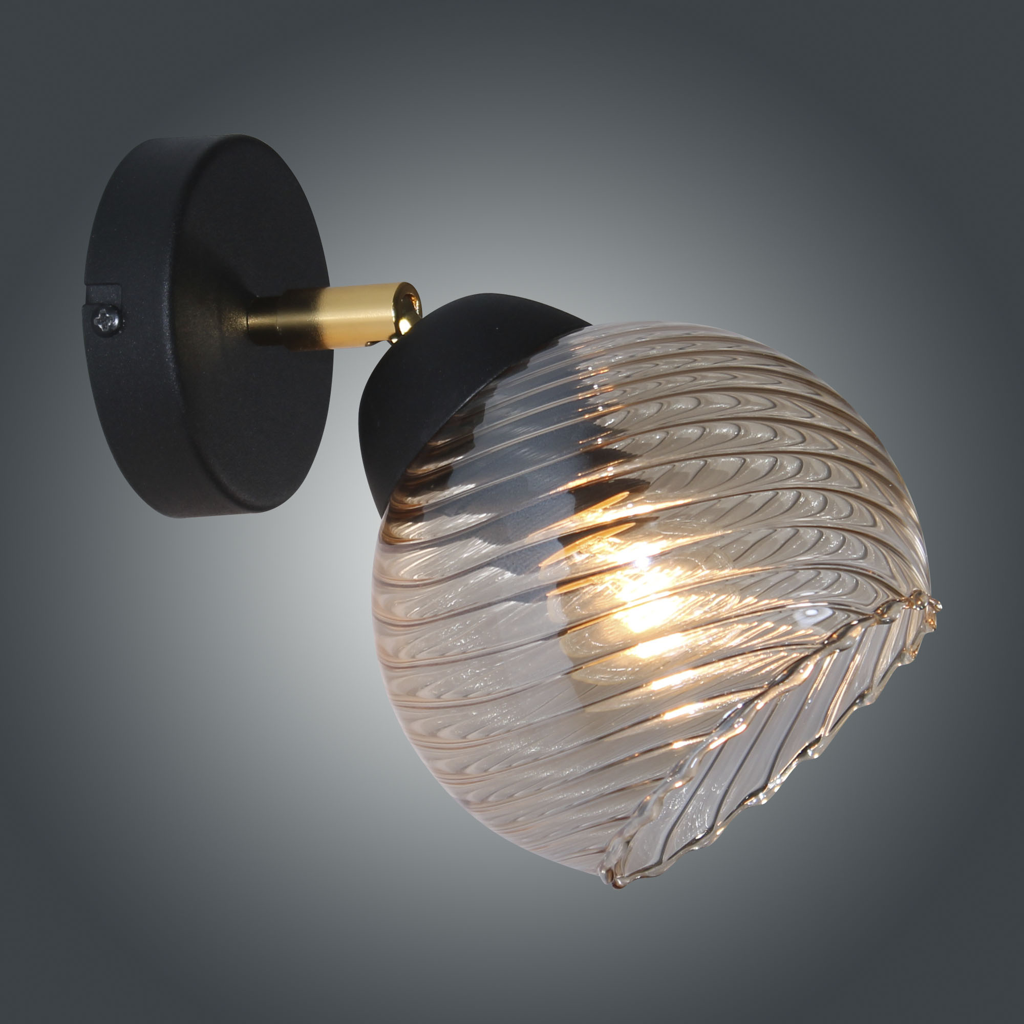 Светильник Кристаль 511 черн. муар (плафон 8633) НББ 01-60-176 Е27 настенный