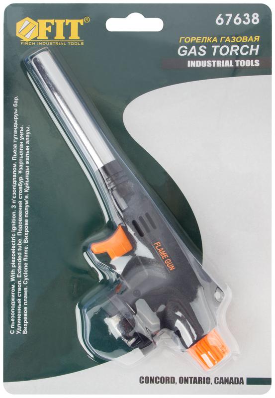 Горелка газовая с пьезоподжигом вихревая удлиненный ствол FIT 67638