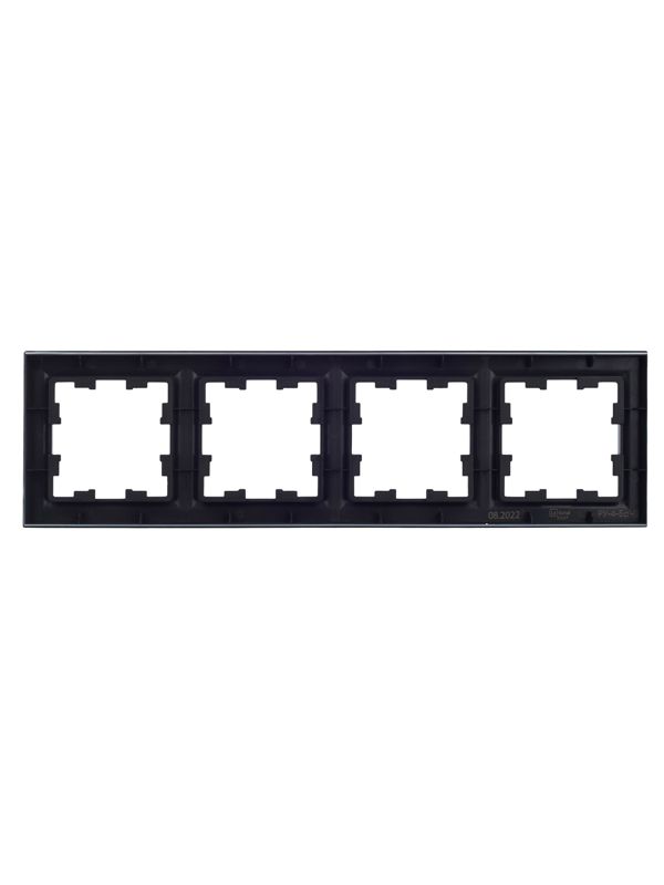Рамка 4-м BRITE РУ-4-БрЧ черн. IEK BR-M42-K02