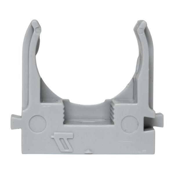 Держатель для труб (клипса) d25мм для монтажн. пистолета сер. (уп.100шт) Plast EKF derjp-z-25