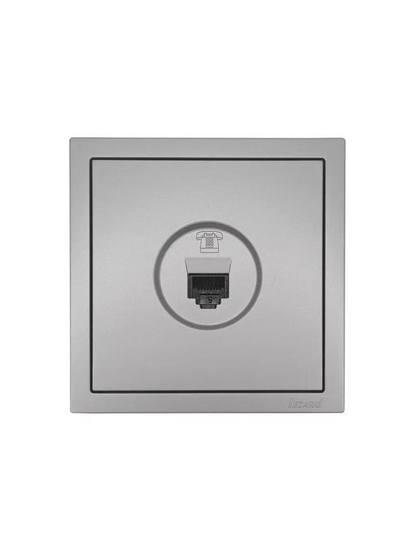 Розетка телефонная евро СП ZIMA IP20 сер. матов. LEZARD 704-7488-137