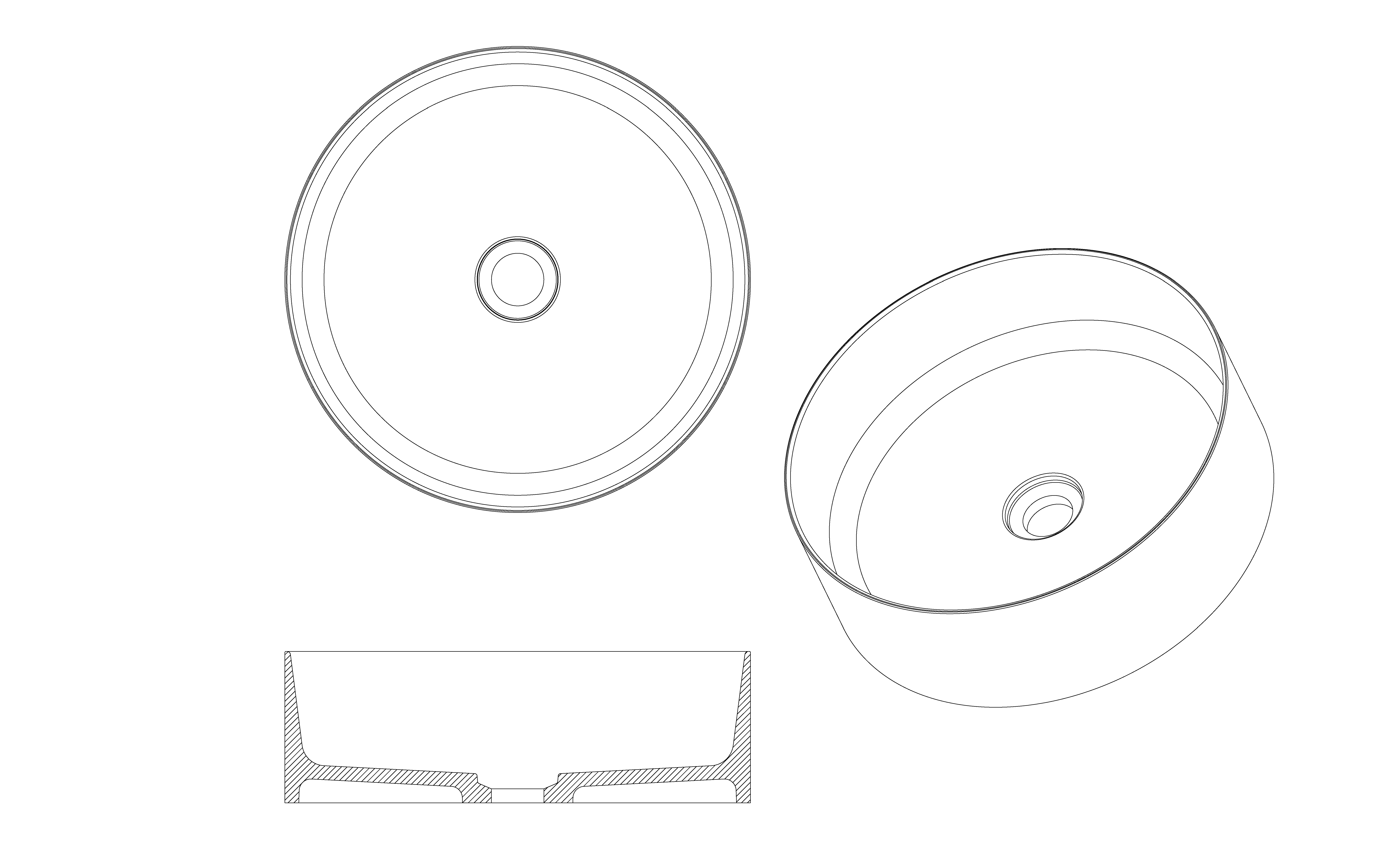 Раковина накладная SOLE Corian 400*130 Nero Marquina