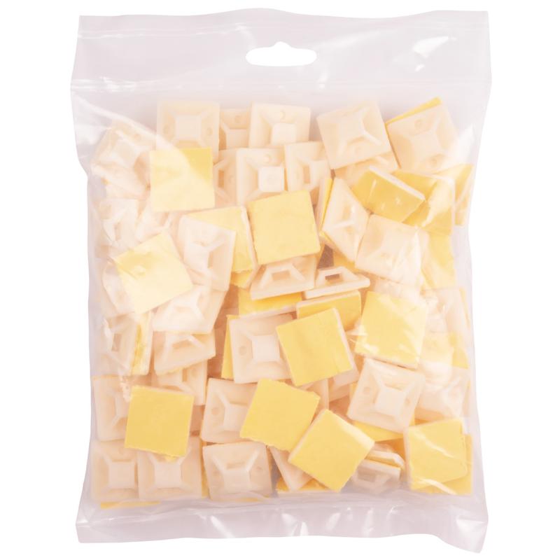 Площадка самоклеящаяся под хомуты PCP-SG 25х25-100WH PA6.6 бел. (уп.100шт) JazzWay 5055049