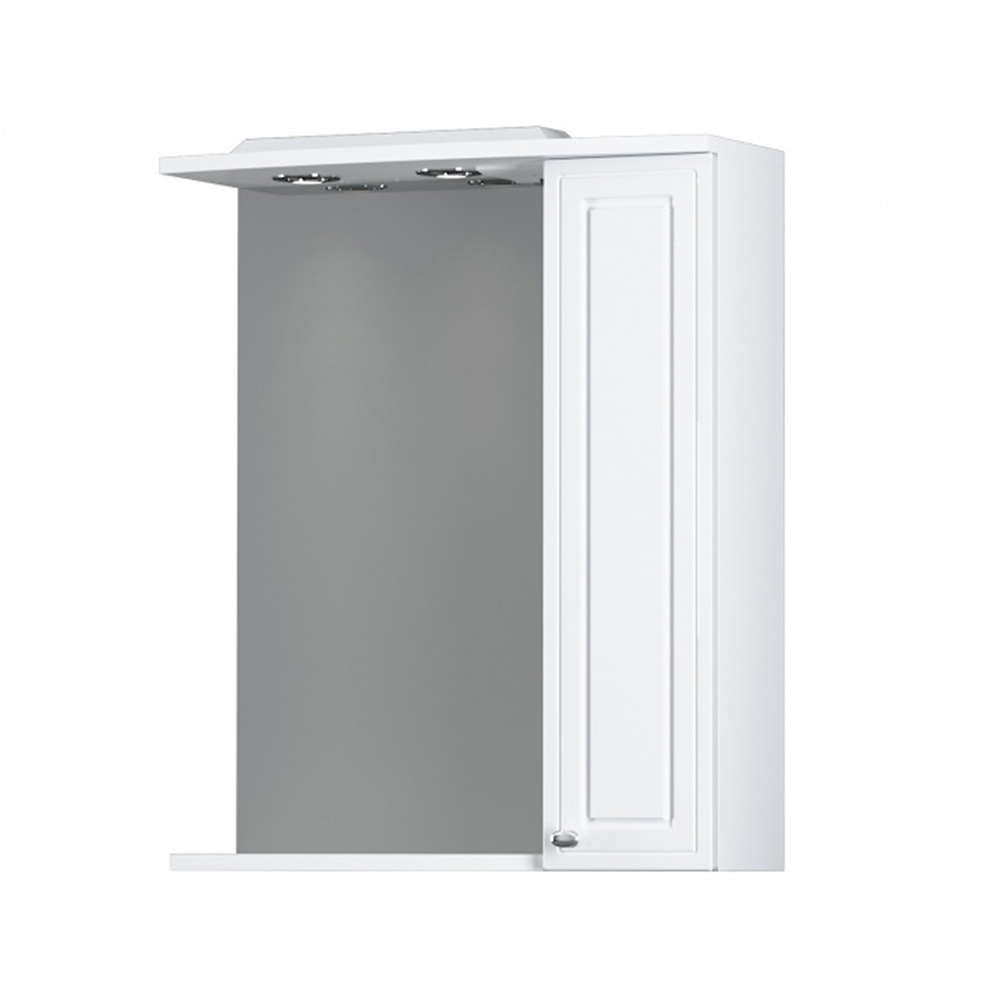 M41MPR0601WG Palace One, зеркало, частично зеркальный шкаф, правый, 60 см, с подсветкой, белый