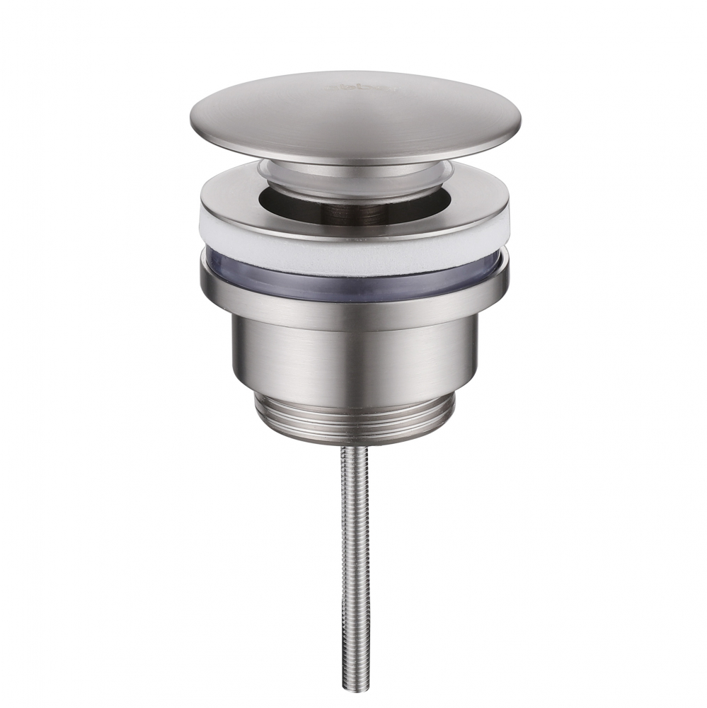 Донный клапан ABBER AF0012SP без перелива, фиксированный, сатин