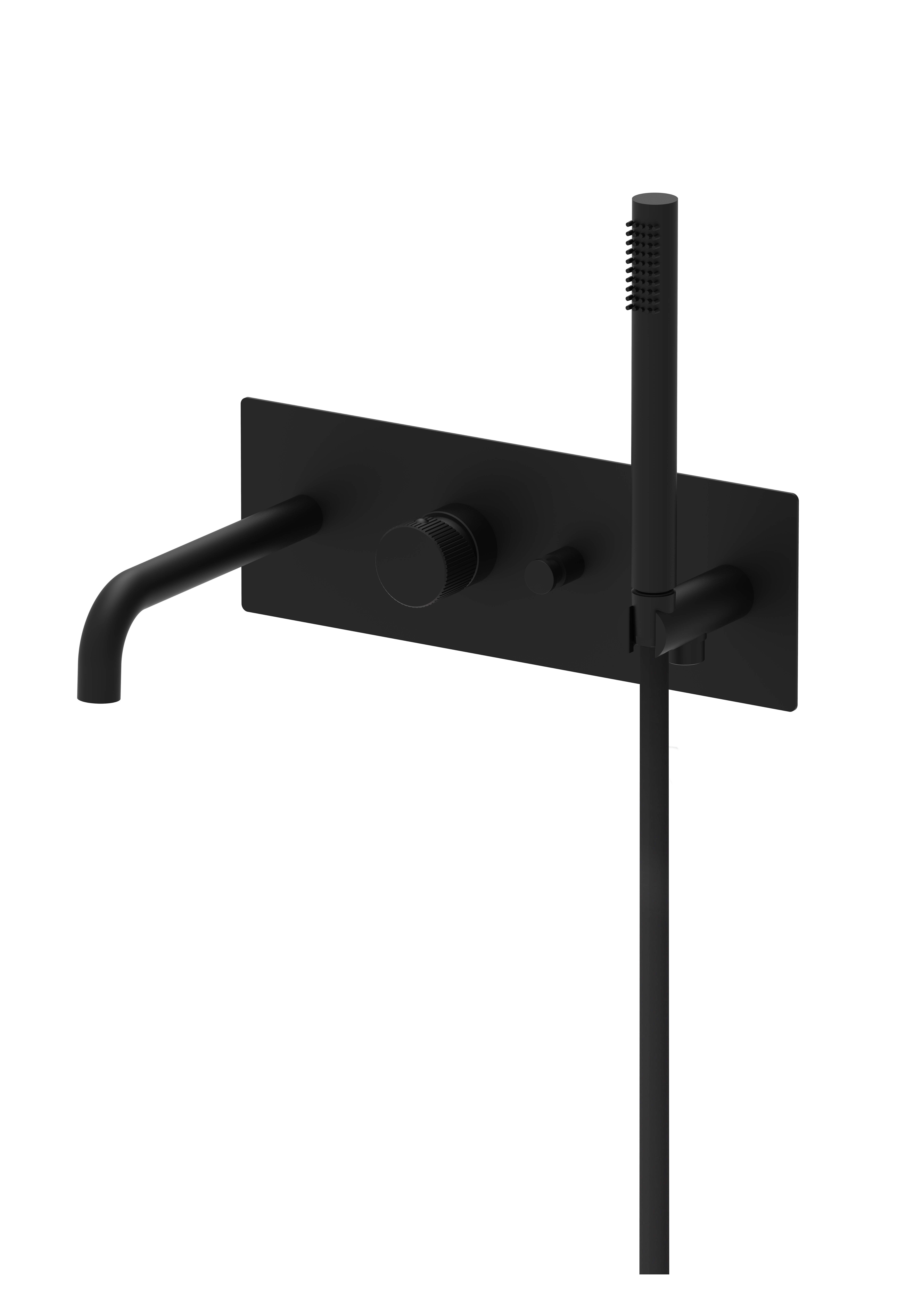 Смеситель для ванны Paffoni JO JO001NO встраиваемый на 2 выхода Черный матовый