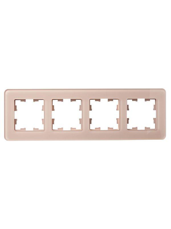 Рамка 4-м BRITE РУ-4-2-Бр стекло дым. RE IEK BR-M42-G-41-K97