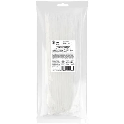Хомут кабельный Simple 3.6х250 бел. NO-224-191 (уп.100шт) Эра Б0066023