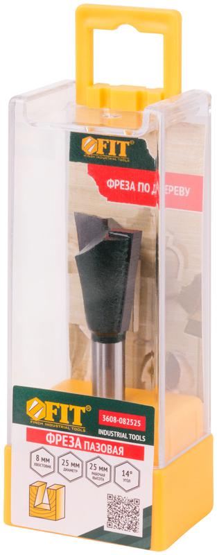 Фреза пазовая "Ласточкин хвост" 25х25х61мм FIT 3608-082525