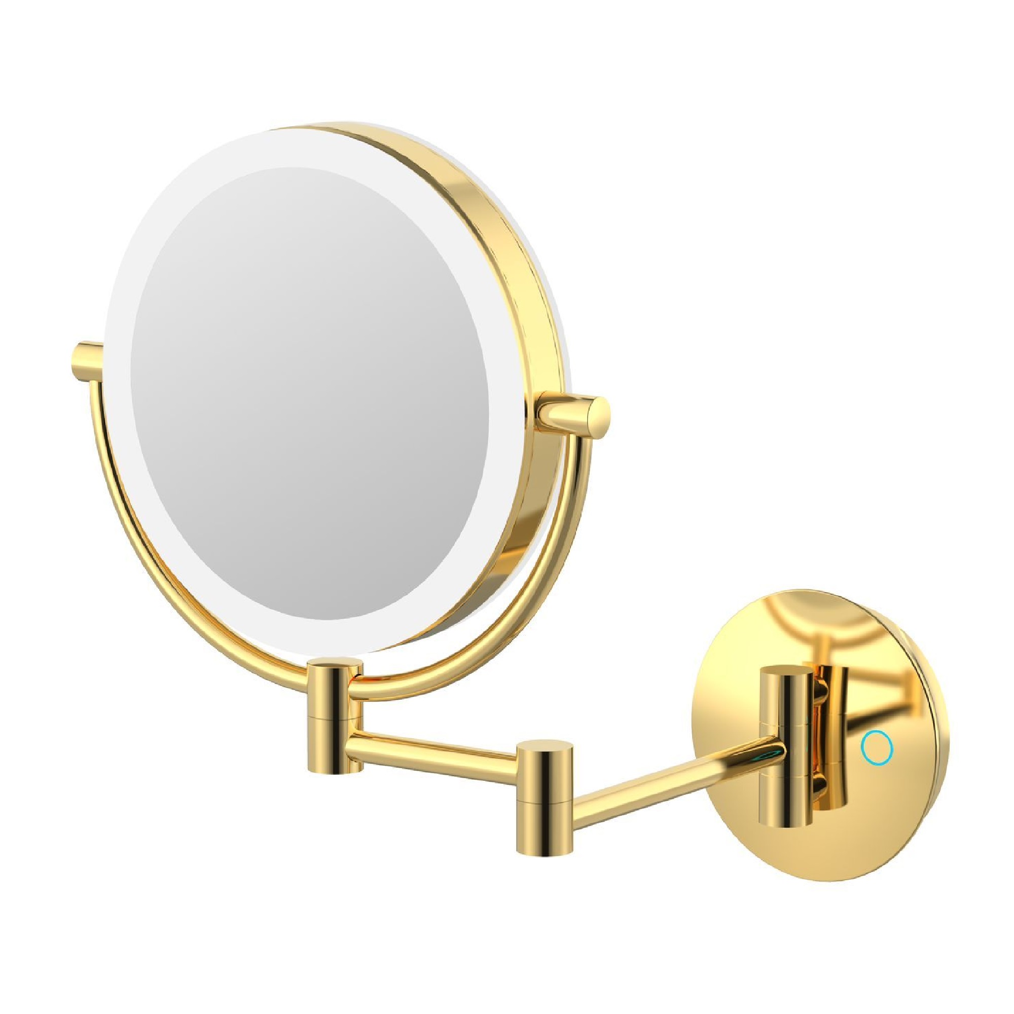 Зеркало косметическое с подсветкой JAVA S-M222LB, матовое золото