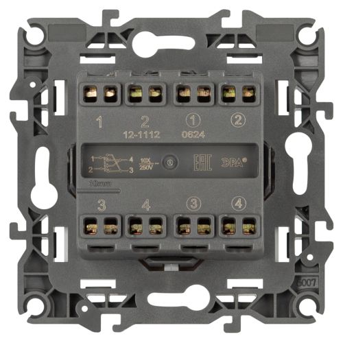 Переключатель перекрестный 2-кл. Эра12 12-1112-16 250В 10АХ титан Эра Б0065693