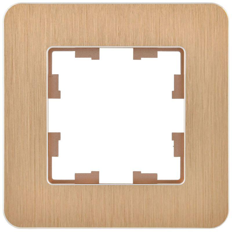 Рамка 1-м BRITE РУ-1-1-Бр метал. шампань RE AL IEK BR-M12-M-21-K37