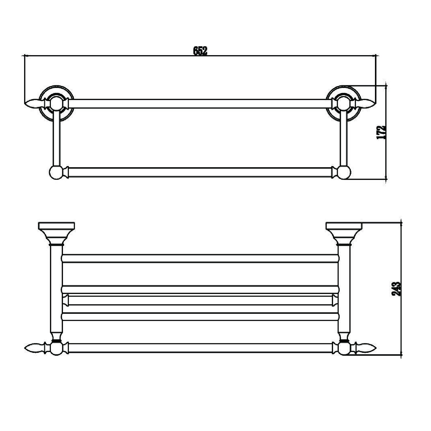 Полка для полотенец Savol S-06844B, золото