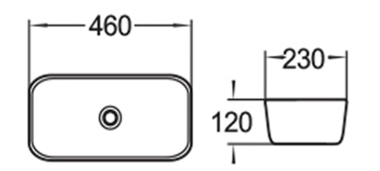 Раковина керамическая (накладная) SL-1050