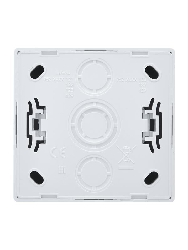 Розетка 1-м ОП LETO с заземл. ПБТ бел. LEZARD 752-0200-122B