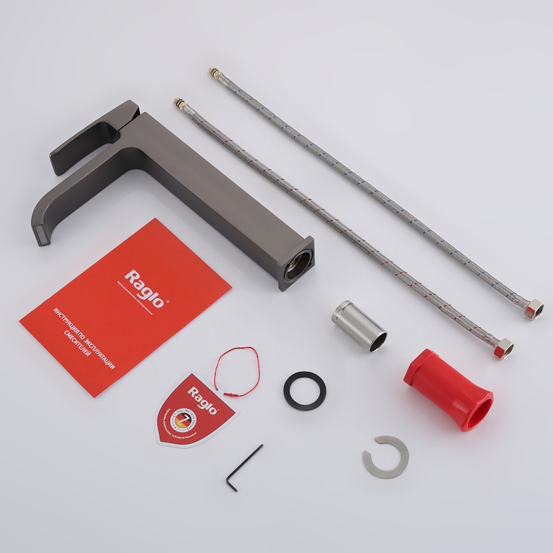 Смеситель для раковины высокий Raglo R02.15.09, графит