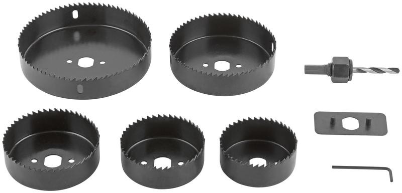 Набор пил круговых Профи 68 -127мм 5шт (68 72 82 102 127мм) в кейсе FIT 36764