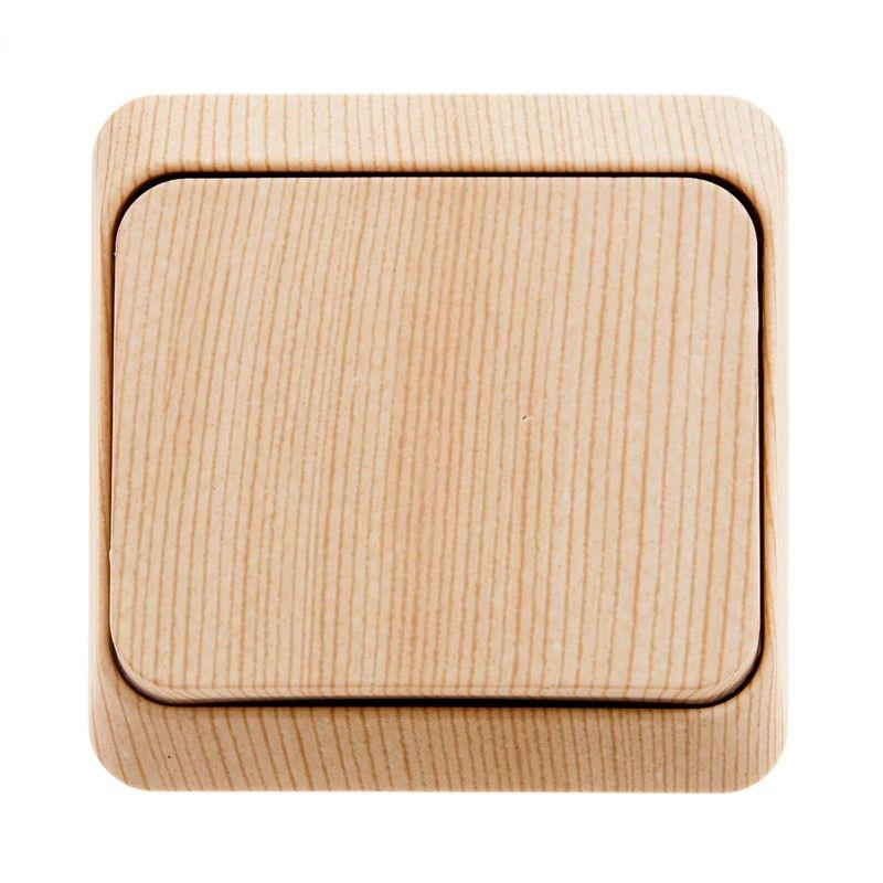 Переключатель проходной 1-кл. ОП Этюд 10А IP20 сосна SE BA10-004D