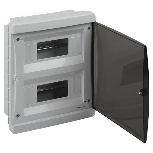 Корпус встраиваемый COMFORT ЩРВ-П-18 IP40 пластик. прозр. крышка бел. Эра Б0067251