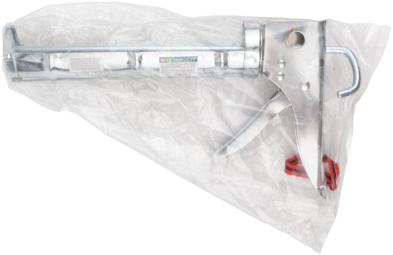 Пистолет для герметика 225мм полукорпусной усиленный хромированный зубчатый шток FIT 14231