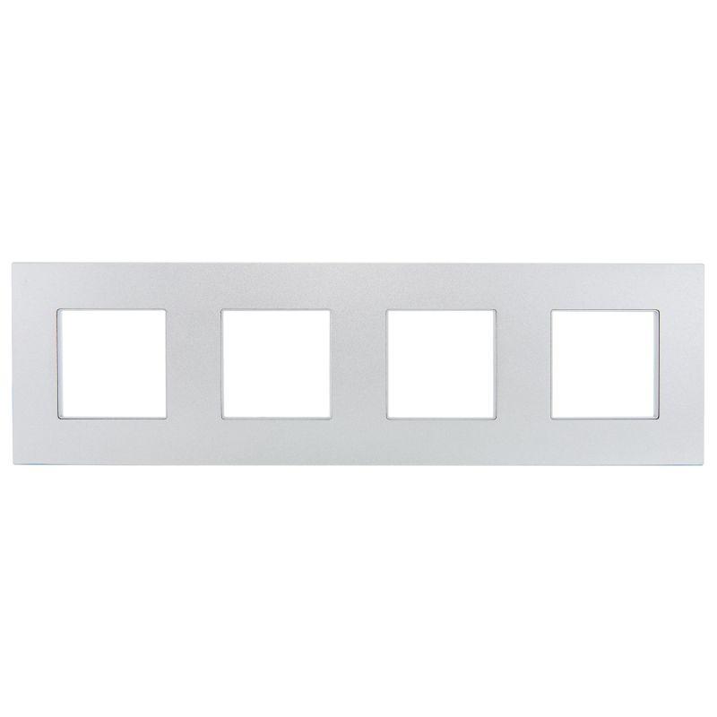 Рамка 4-м SKANDY SK-F34S металл серебр. IEK SK-M42-M-K23