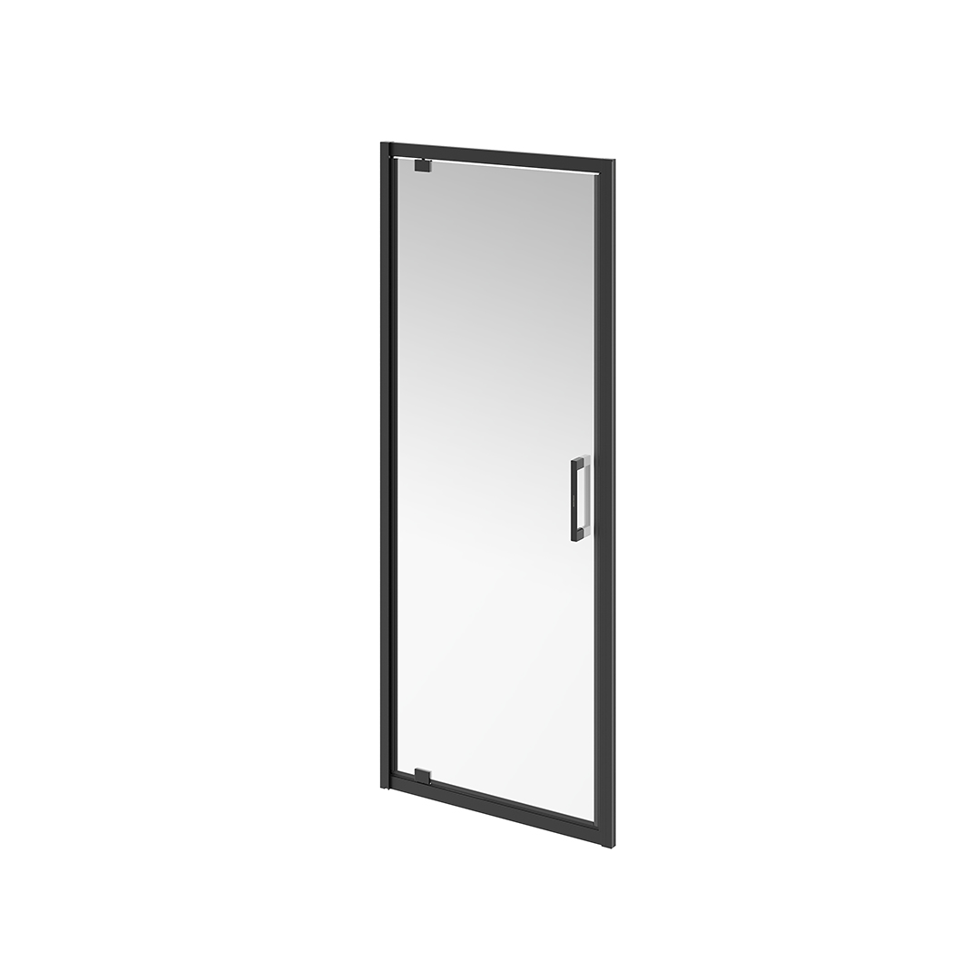 Душевая дверь VETRO, распашная, 80х195, матовый черный