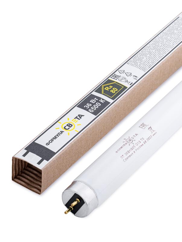 Лампа люминесцентная ЛТ 36Вт/865 36Вт T8 26х1200мм G13 6500К Формула света FGLL30000007268