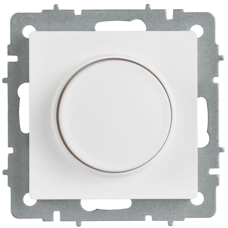 Светорегулятор поворотно-нажимной СП BRITE СС10-1-0-БрАБ 600Вт механизм арктич. бел. IEK BR-D20-0600-K91