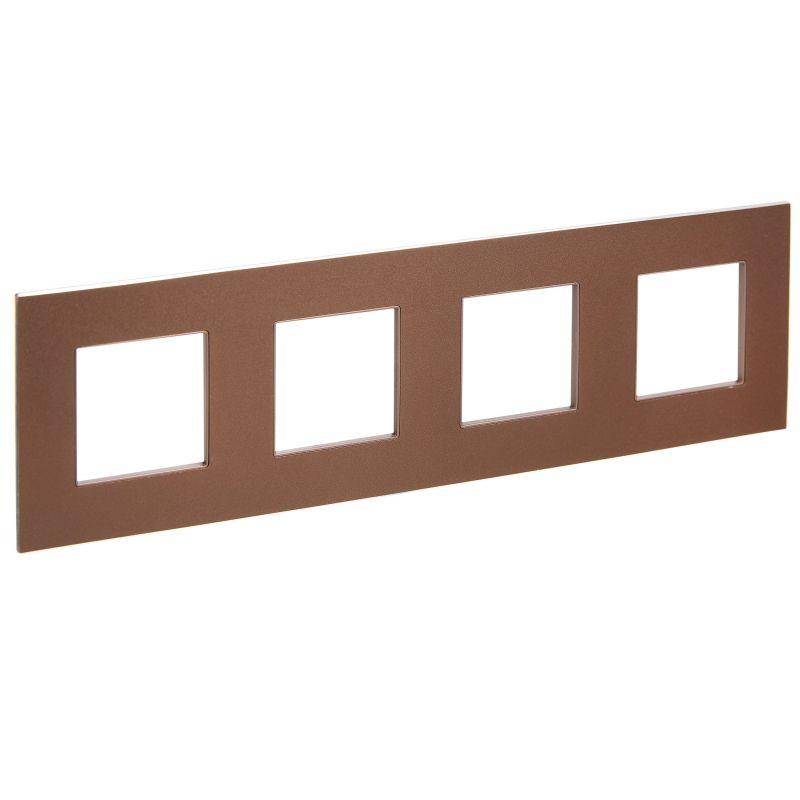 Рамка 4-м SKANDY SK-F34Br металл шоколад IEK SK-M42-M-K30