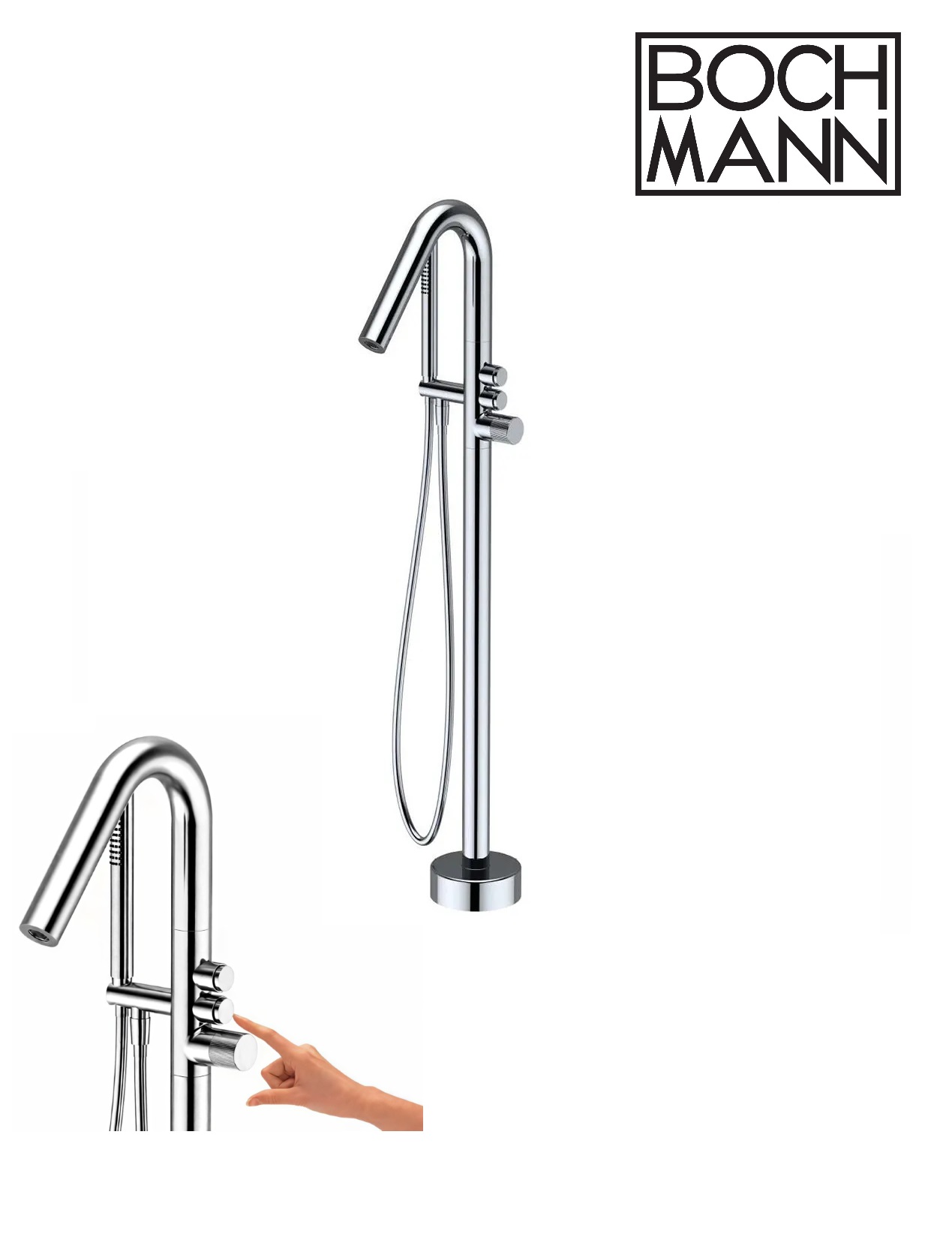 Смеситель SUV напольный для отдельностоящей ванны BOCH MANN BM10906