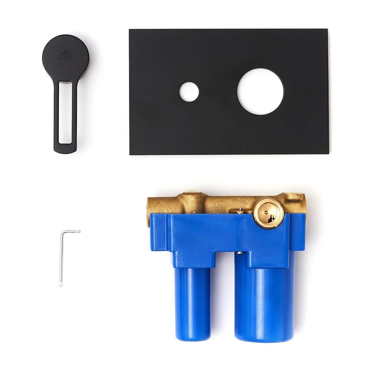 Смеситель встраиваемый для душа на 2 выхода Paffoni RINGO RIN015NO/M встраиваемый на 2 выхода Черный матовый