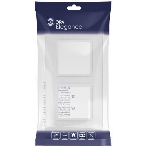 Рамка 2-м Elegance 14-5012-01М Classic для розеток и выключателей матов. бел. Эра Б0065824
