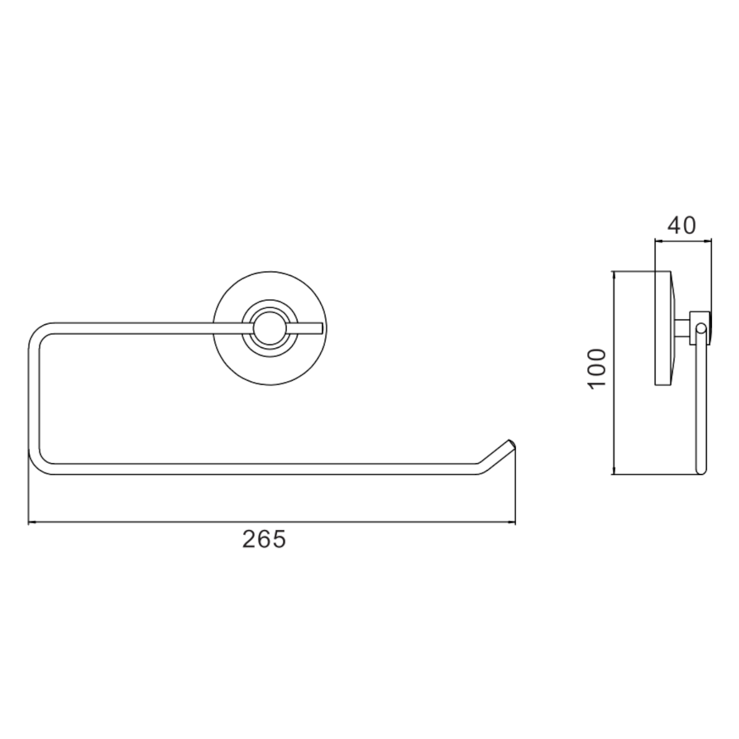 Полотенцедержатель Savol S-L07152, хром