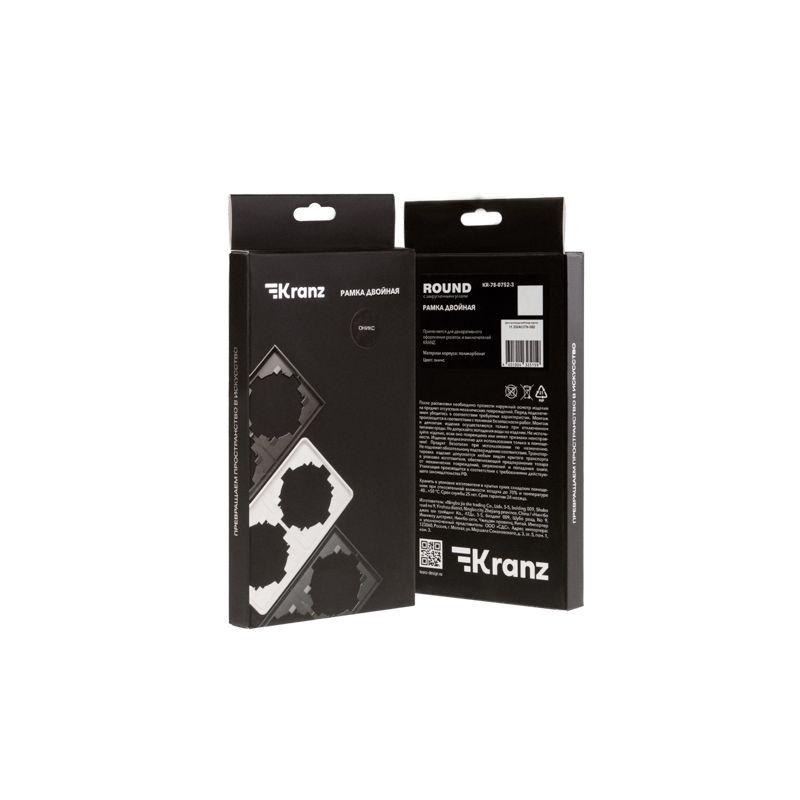 Рамка 2-м ROUND MIELE оникс Kranz KR-78-0752-3