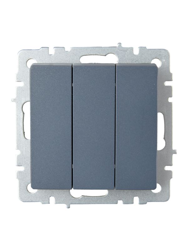 Выключатель 3-кл. СП BRITE ВС10-3-0-БрМ 10А механизм маренго IEK BR-V30-0-10-K35