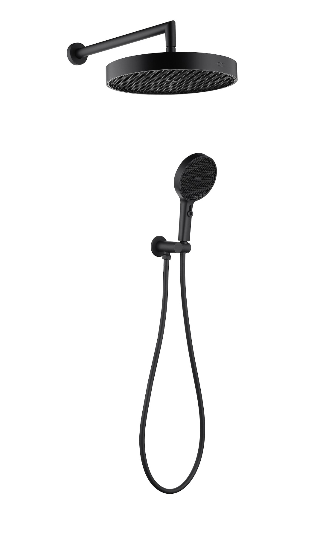 Лейка ручная+верхняя+выпуск+шланг CELL BLACK