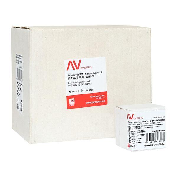Комплект КМЭ 80А кат. 400В АС 1НО+1НЗ AVERES EKF ctr-s-80-00-400-av-22