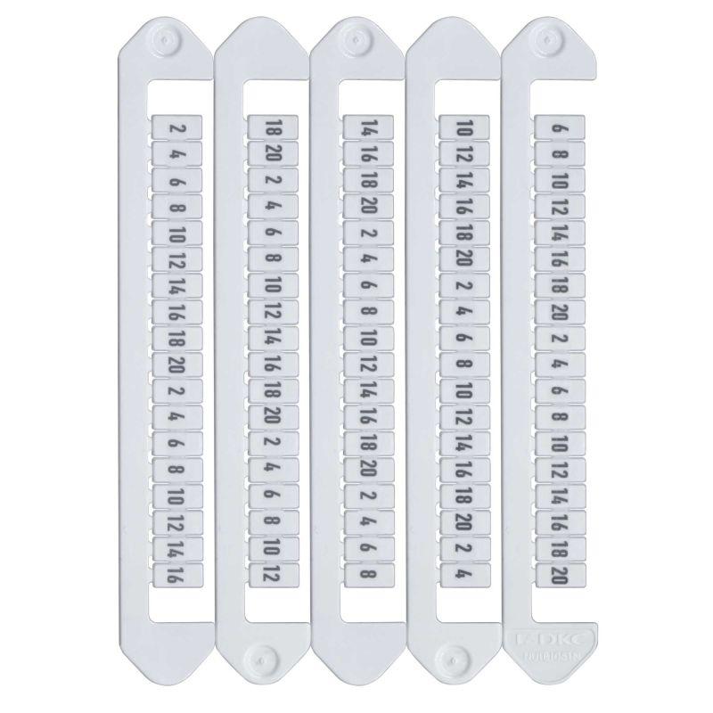 Маркировка для клемм Ш=5мм от 22 до 40 горизонт. ориентация DKC NUTB-5-22-40H